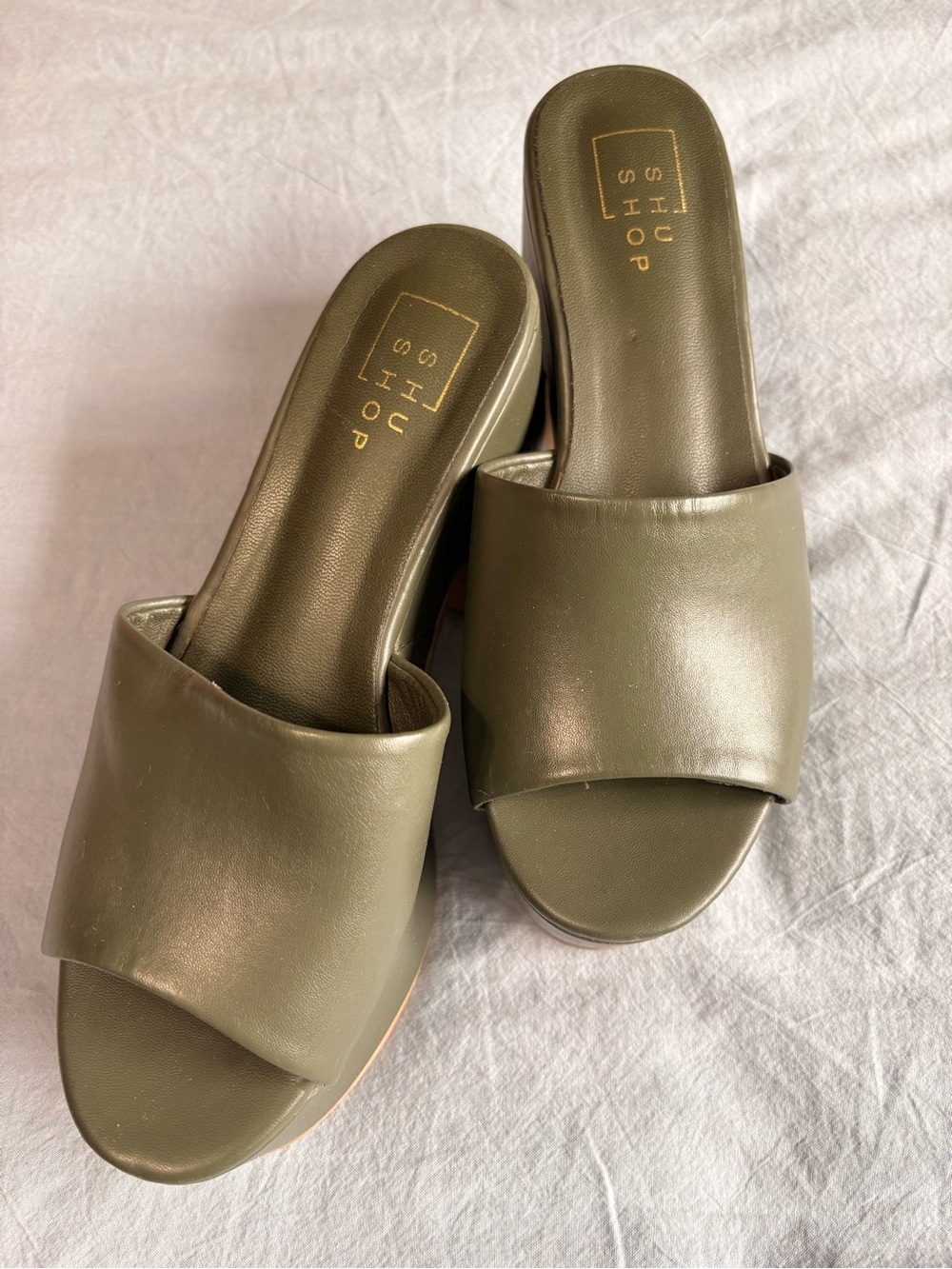 ShuShop Olive Green wedges